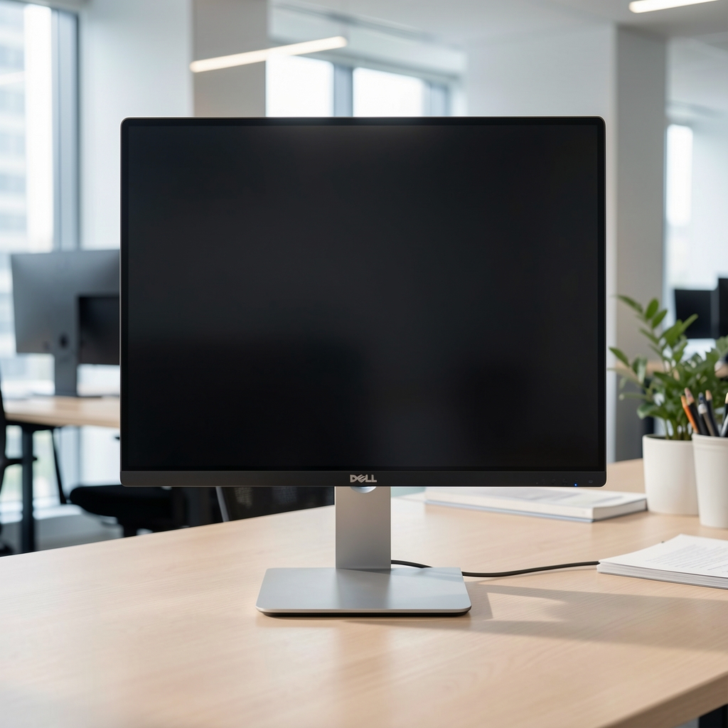 Dell UltraSharp U2722D monitor QHD 27 inch IPS cu cadru extrem de subțire, hub USB-C și USB-A integrat în baza monitorului, certificat pentru Microsoft Teams, pe birou corporativ